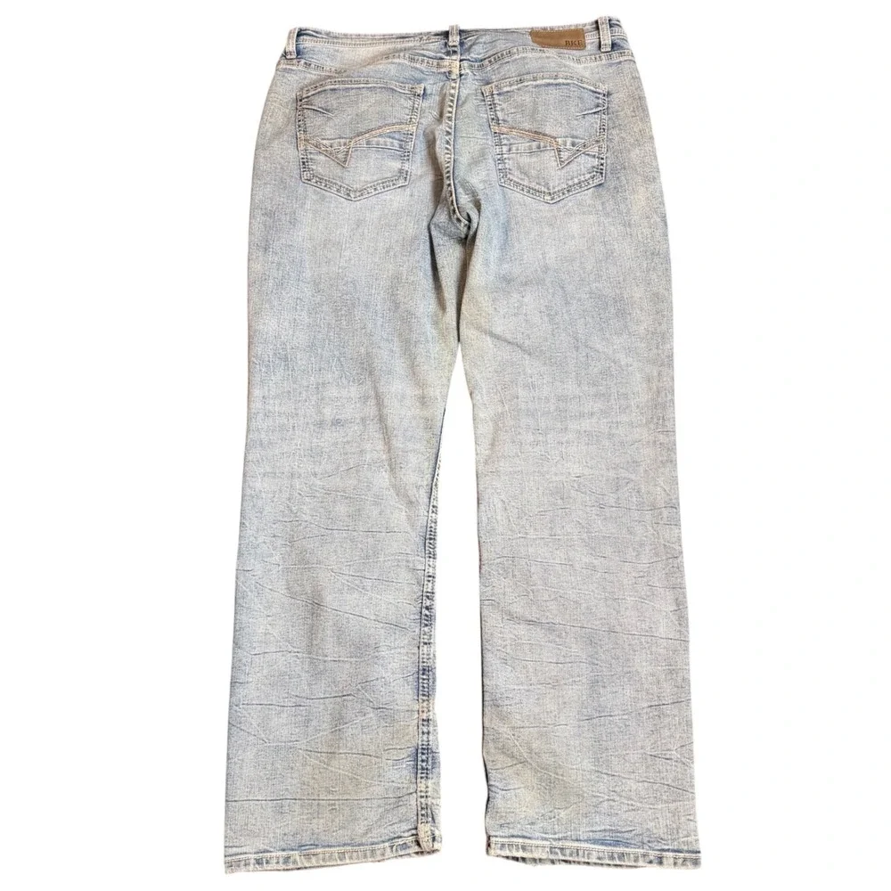 BKE Tyler Straight Leg Jeans Light Wash Mens 36x32 Blue‎ Denim